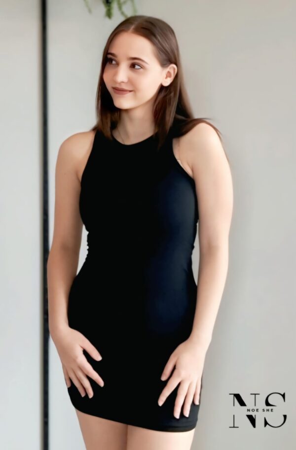 Round Neck Mini Dress - Image 4