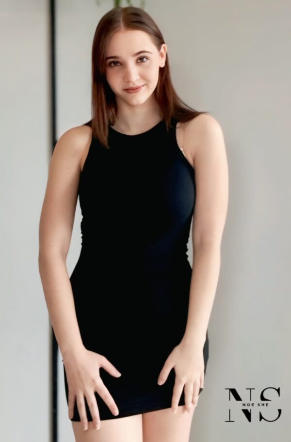 Round Neck Mini Dress - Image 3