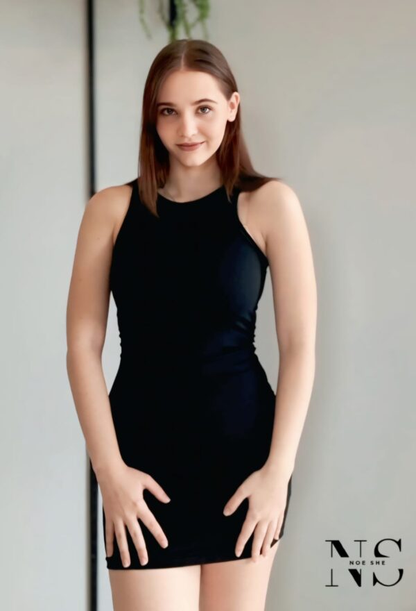 Round Neck Mini Dress - Image 2