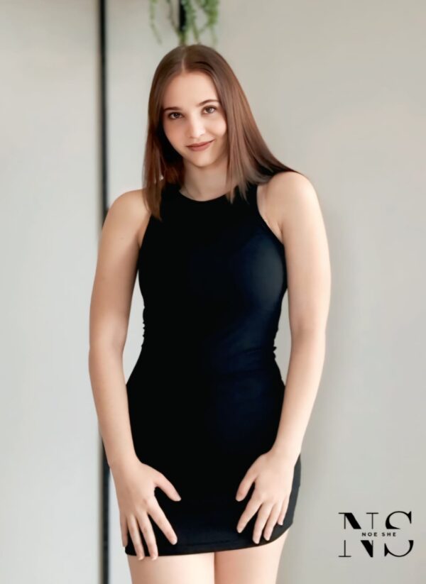 Round Neck Mini Dress