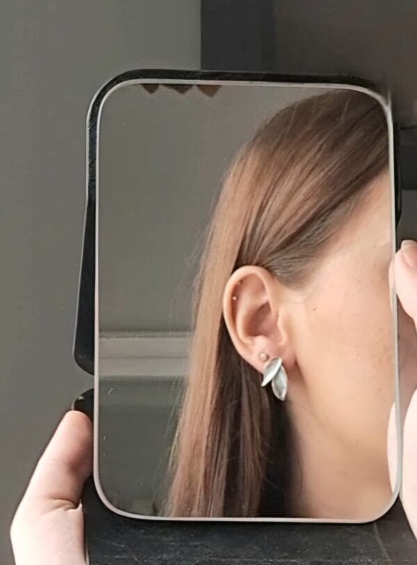Delicate Leaf Stud Earring - Image 2