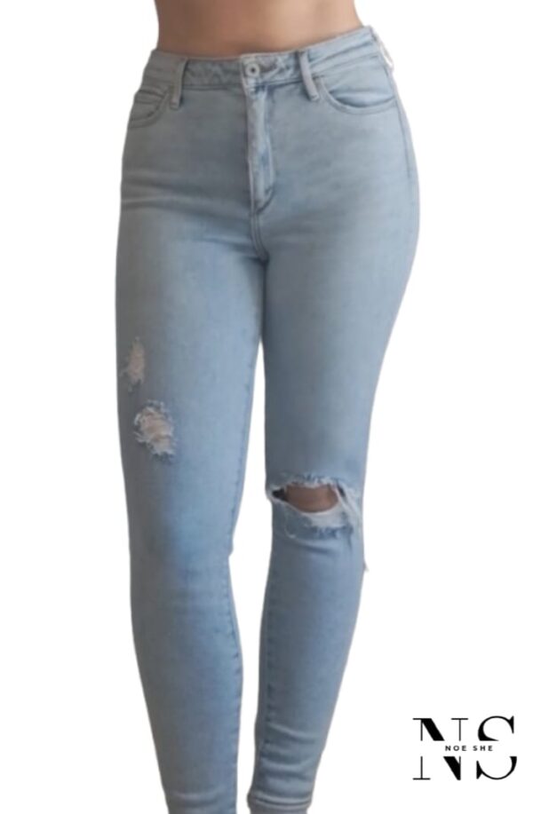 Articles of Society Blue Ripped High Rise Jean