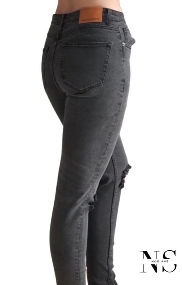 NTH Grey Ripped Skinny Mid Rise Jean - Image 3