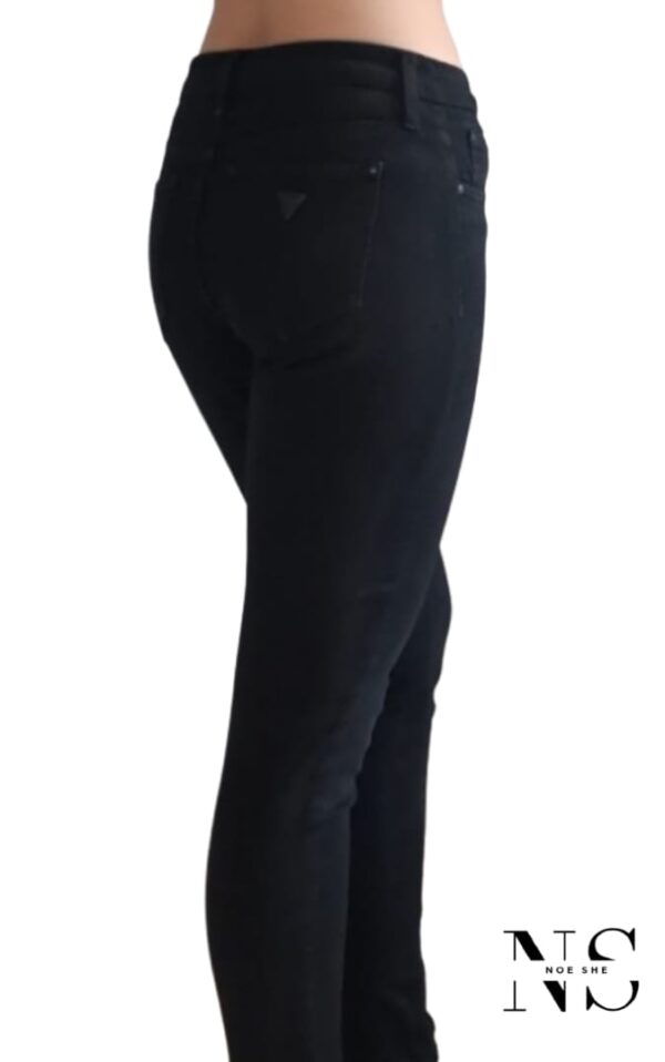 Guess Skinny Mid Rise Black Jean - Image 2
