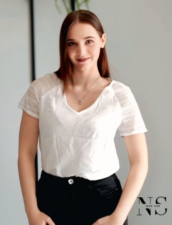 Frenchy V-Neck Blouse