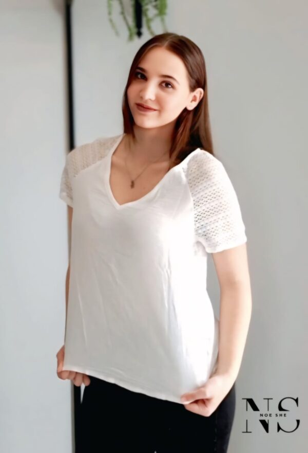 Frenchy V-Neck Blouse - Image 2