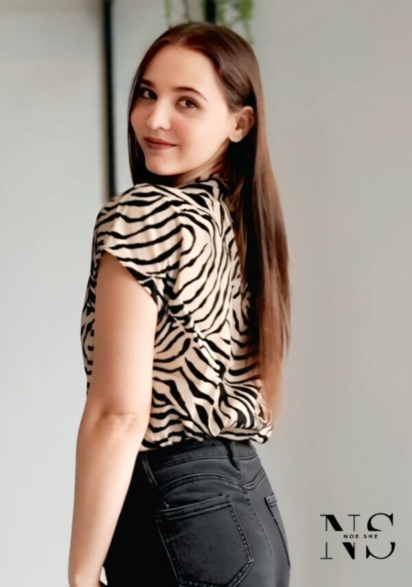 Zebra Print Blouse - Image 4