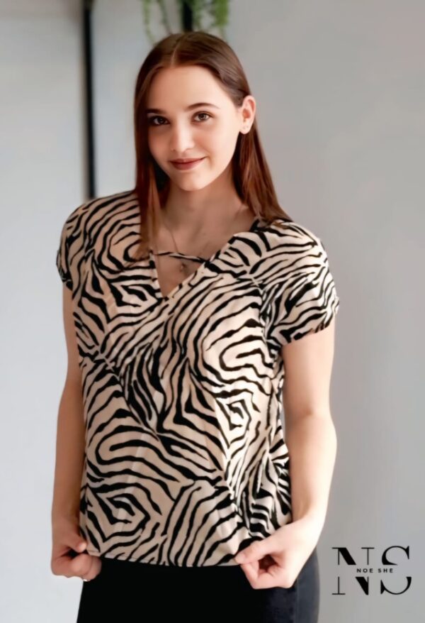 Zebra Print Blouse - Image 2