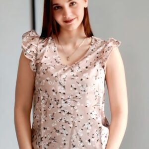 Floral Apricot Blouse