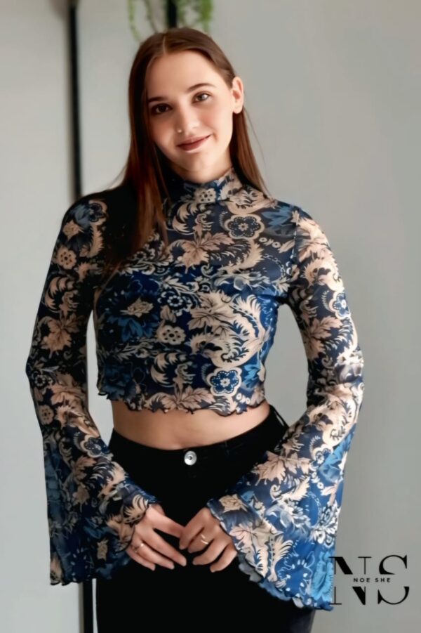 Floral Mesh Top