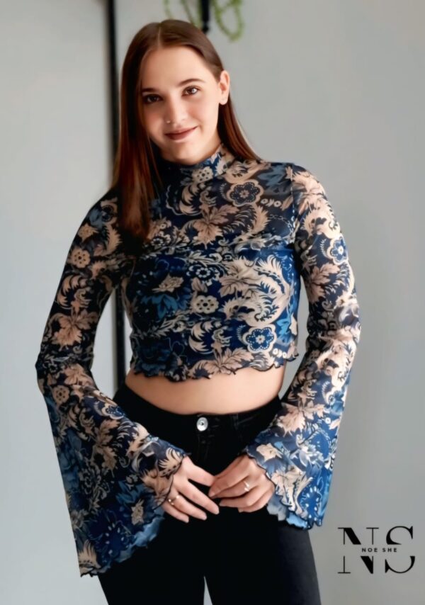 Floral Mesh Top - Image 2