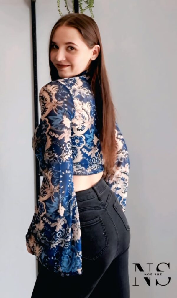 Floral Mesh Top - Image 3