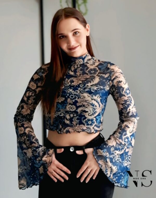 Floral Mesh Top - Image 4