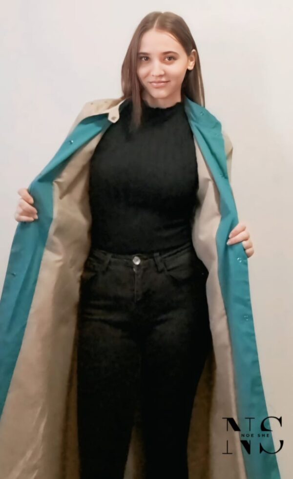 Ladies Coat Beige - Image 2