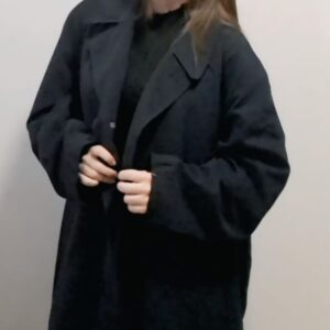 Navy Blue Long Ladies Coat
