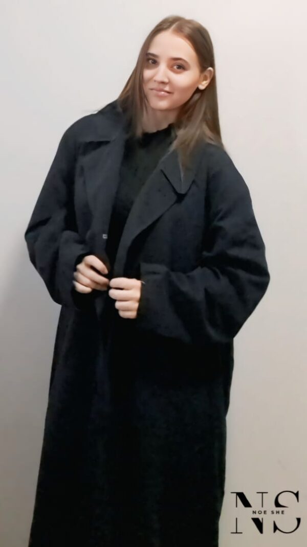 Navy Blue Long Ladies Coat