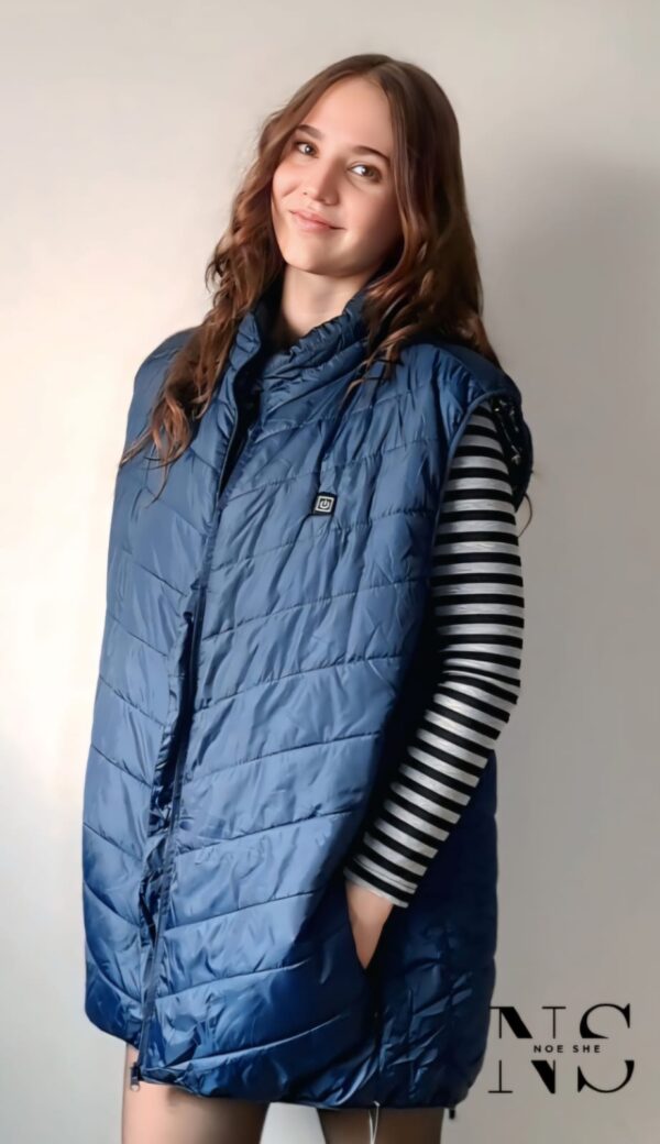 Blue Puffer Sleeveless