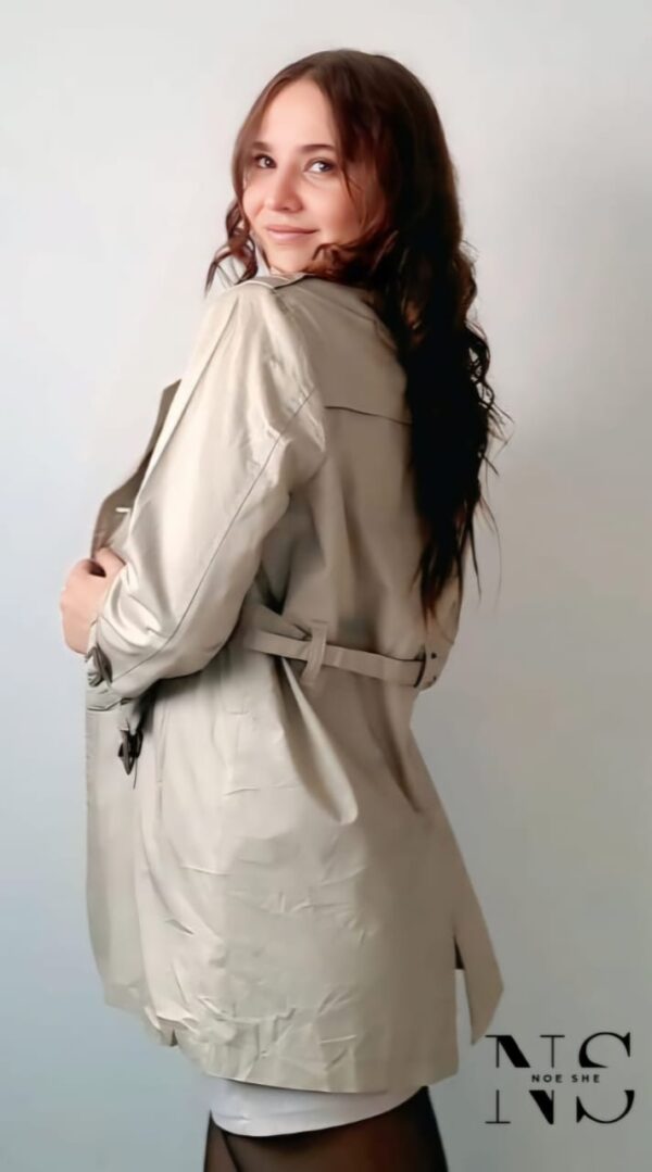 Ladies Coat Beige - Image 3