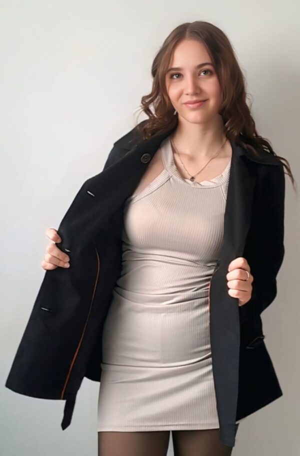 Ladies Coat Black - Image 2
