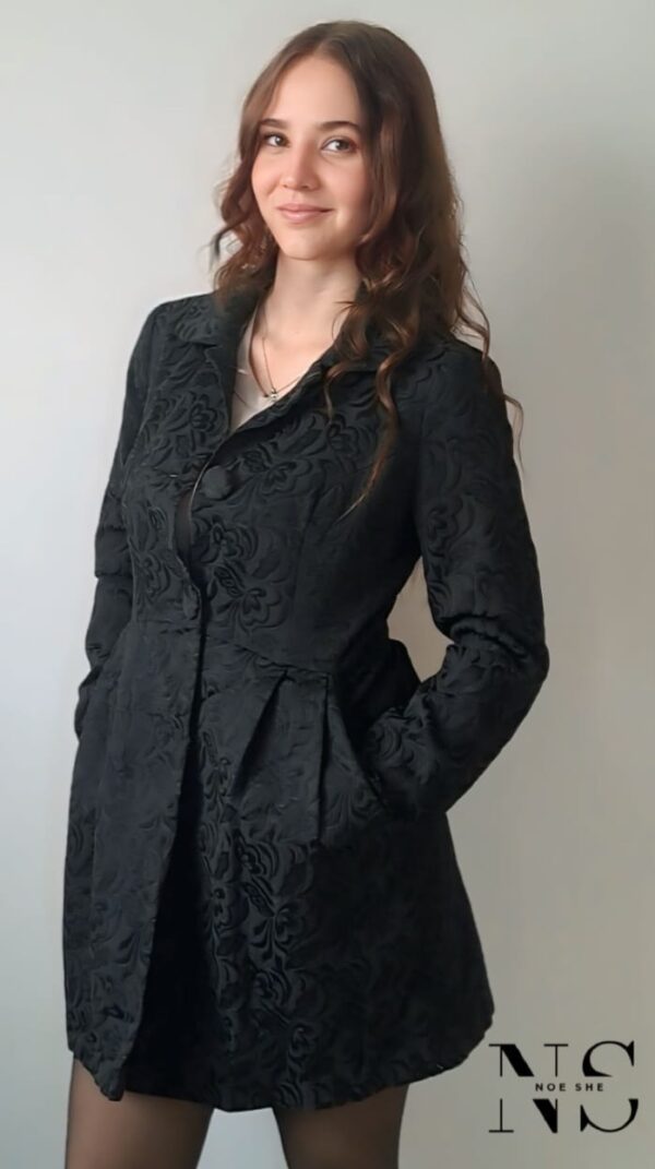 Ladies Black Vintage Coat