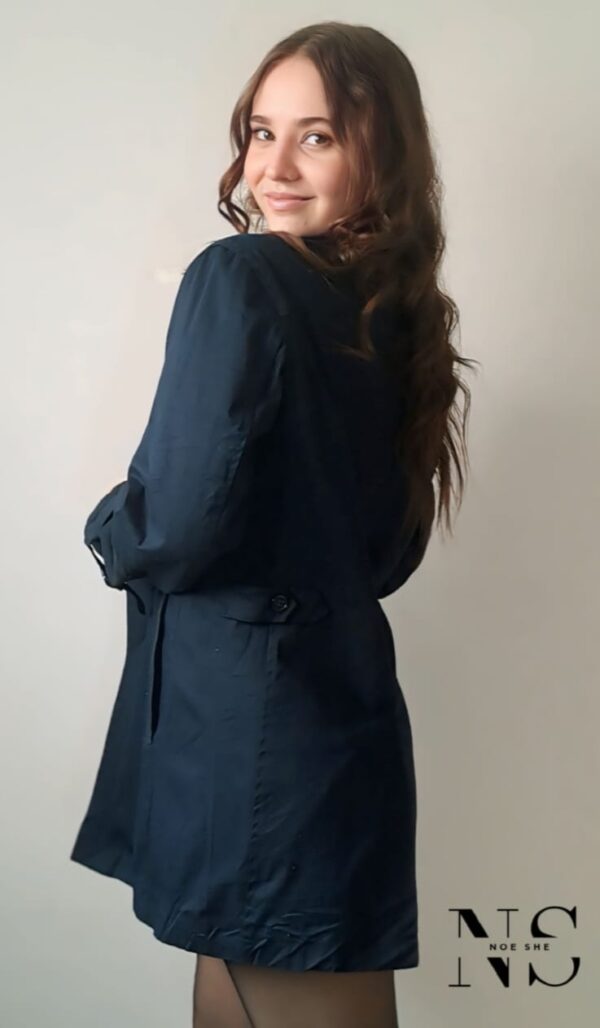 Navy Blue Ladies Coat - Image 2