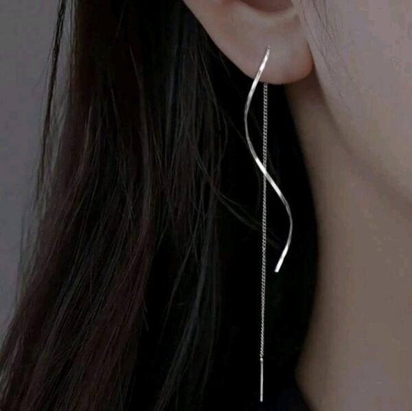 Long Spiral Tassel Silver
