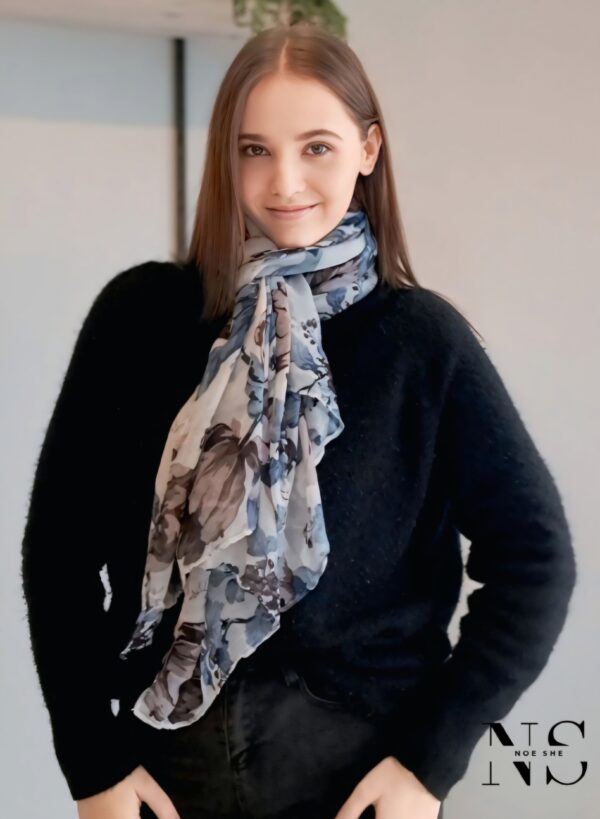 Flower Print Scarf - Image 4