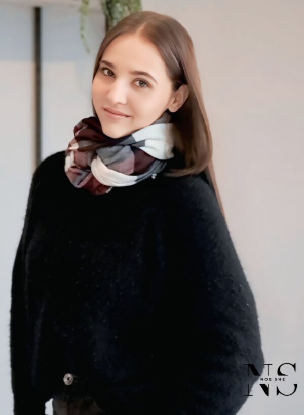 Plaid Faux Cashmere Red - Image 3