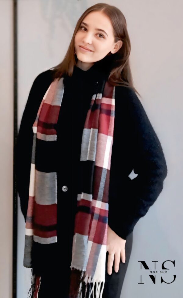 Plaid Faux Cashmere Red - Image 2
