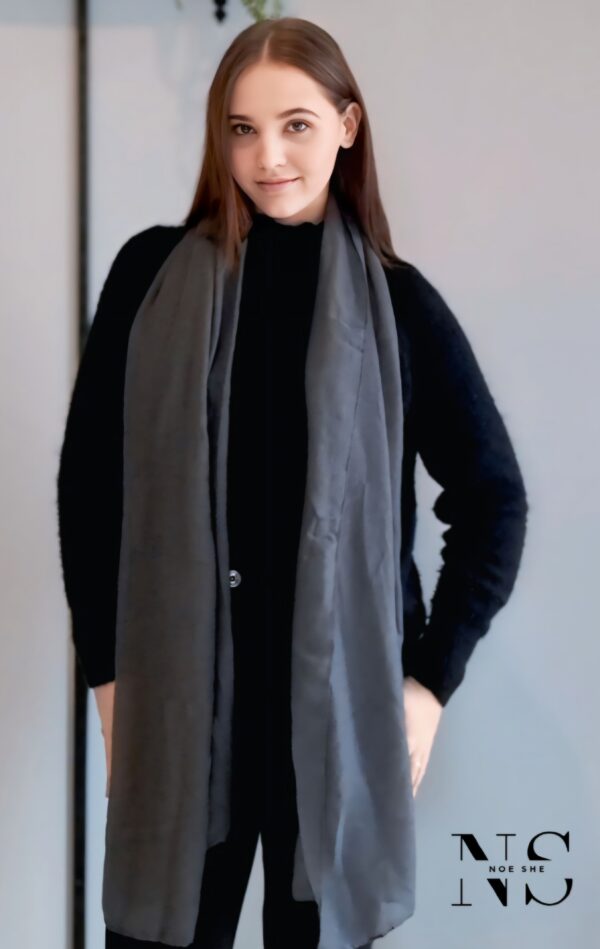Simple Scarf Grey - Image 2