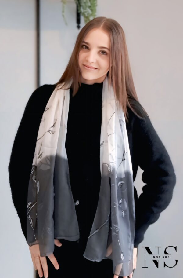 Vintage Floral Print Scarf - Image 2
