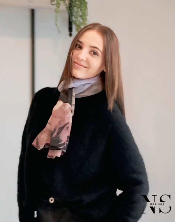 Lotus Flower Print Scarf - Image 4