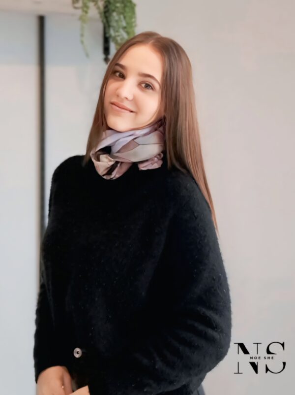 Lotus Flower Print Scarf - Image 3