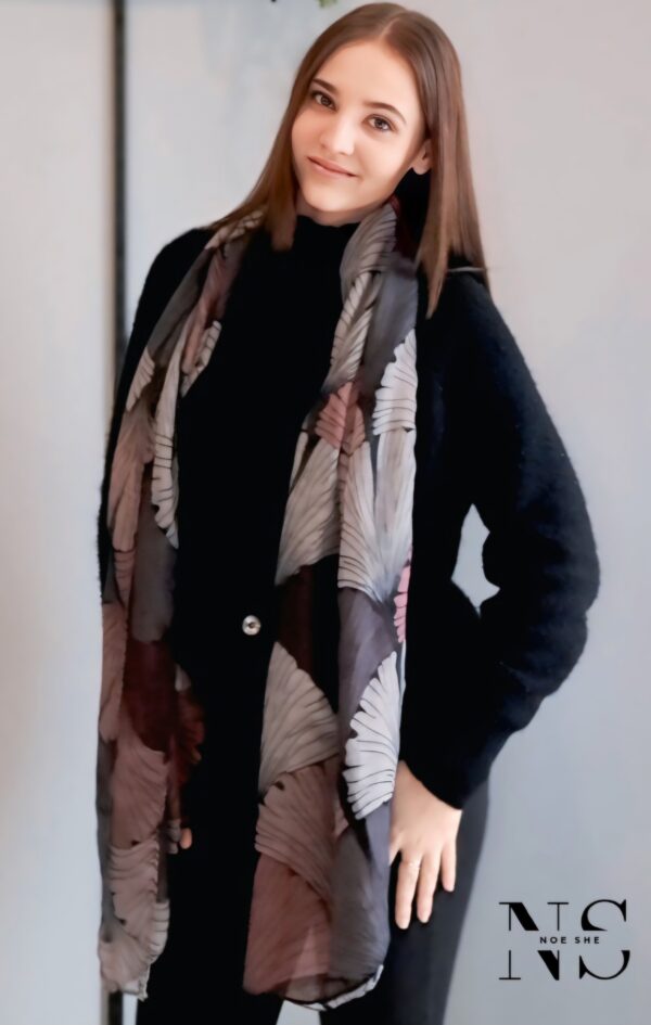 Leaf Print Scarf - Image 2