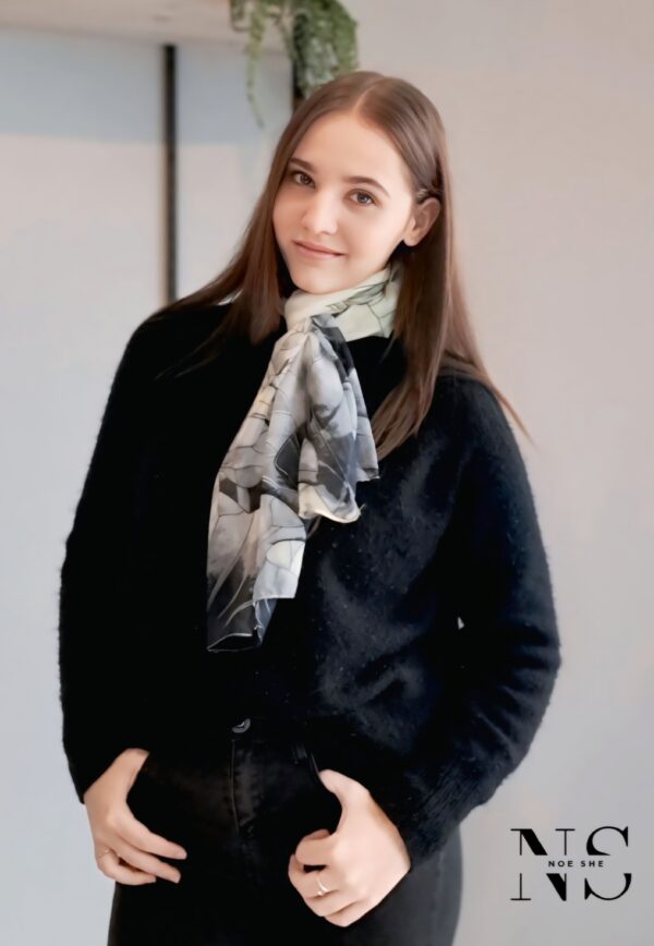Green Chiffon Scarf - Image 4