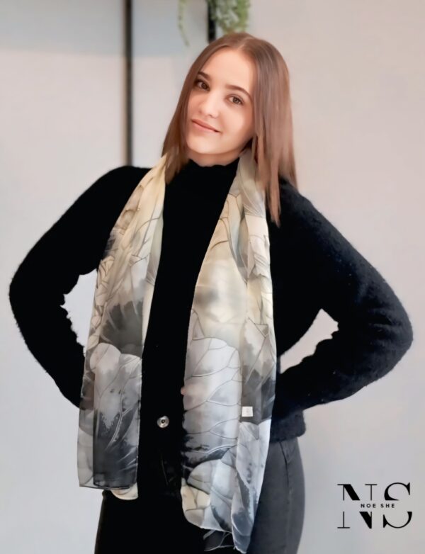 Green Chiffon Scarf - Image 2